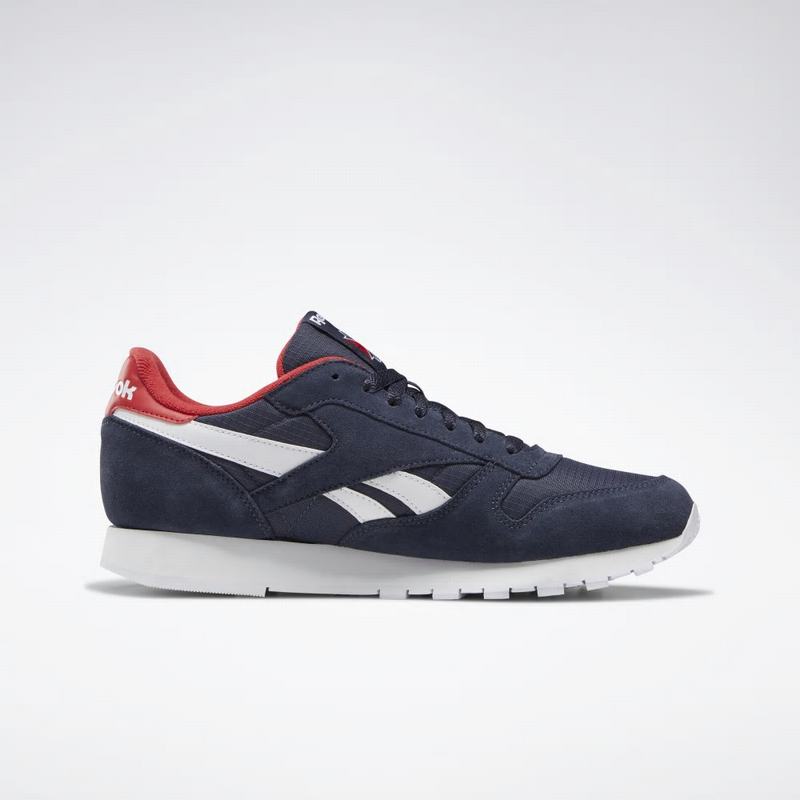 Tenisi Reebok Classic Leather Barbati Bleumarin/Rosii/Albi Romania ZB6394IM